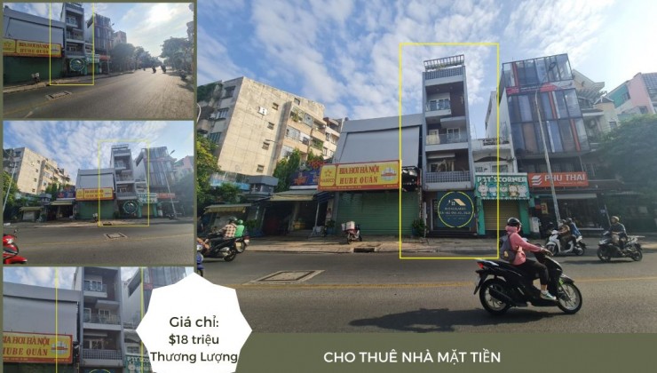 Cho thuê nhà Mặt Tiền Trương Vĩnh Ký 80m2, 3 Lầu - THANG MÁY